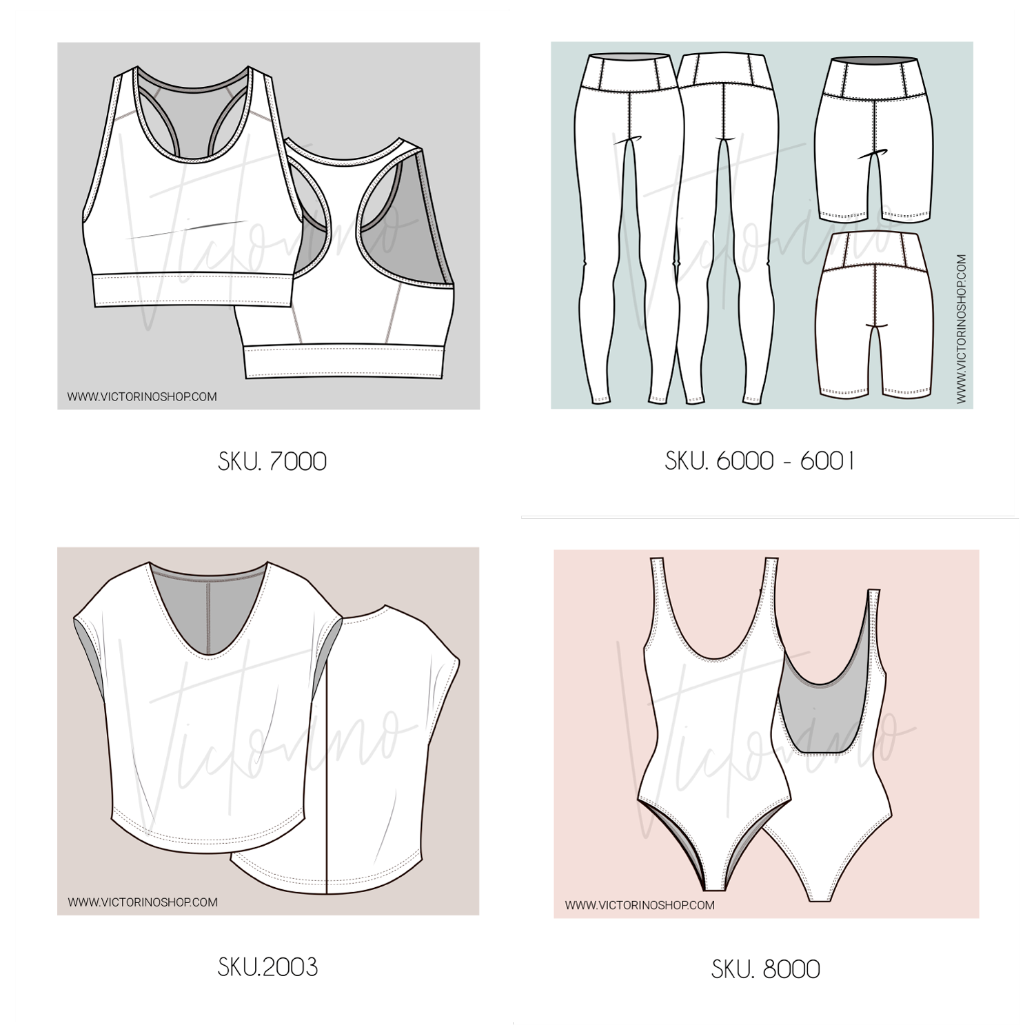 Patrónes de costura - colección deportiva - Victorino